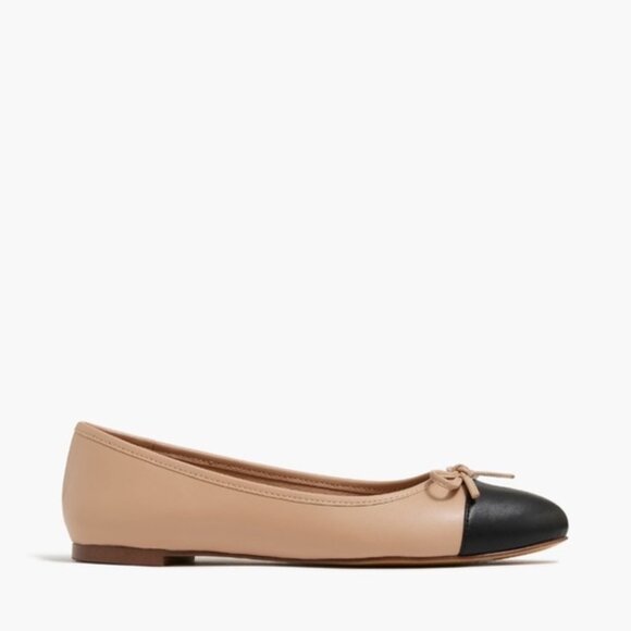 NWT J.Crew Factory Ballet Flats with Cap Toe - Picture 2 of 3